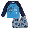 Gerber - 2-Piece Baby & Toddler Sea Friends Rash Guard & Swim Trunks Set - 12 months