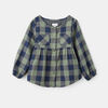 everyday plaid button down , size 18-24m - Blue