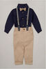 Little Gent Suspender Bowtie Set: Navy 18-24m
