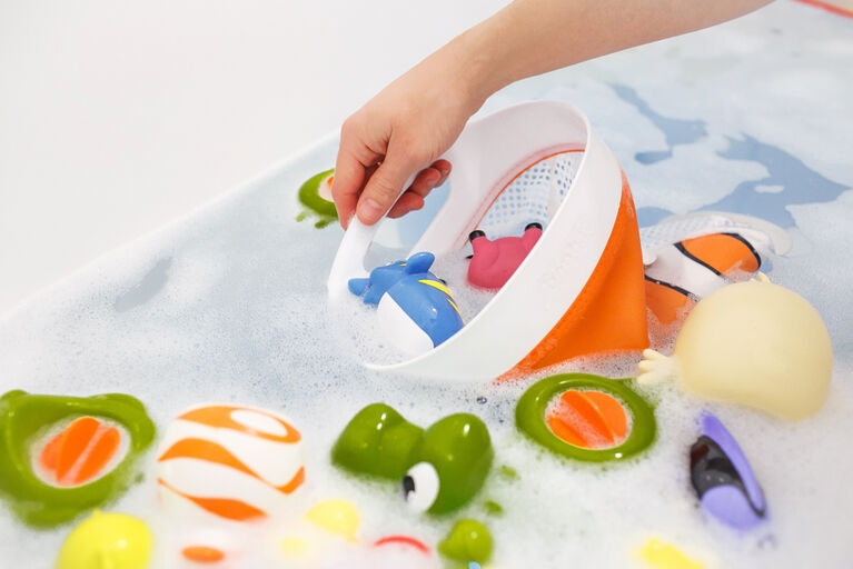 Organisateur de jouets de bain Scoop & Store Benbat - Capitaine Nemo / Orange / 0 - 36 mois