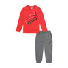 PUMA - Chandail Ras Du Cou Et Pantalon, rouge/gris