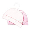 Naturelle 2 Pack Hat: Pink 0-6M