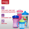 Playtex - Série En tout temps Emballage de 2 verre de 9 oz avec paille - bleu, styles peuvent varié.