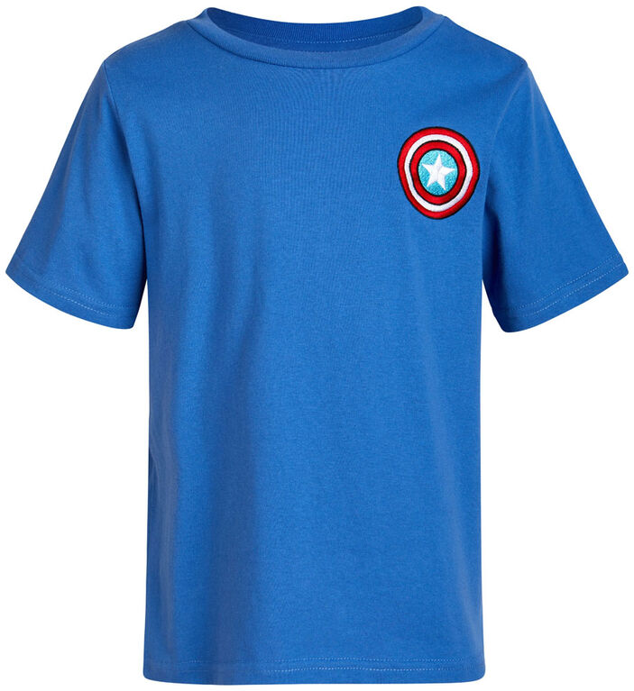 Marvel - Short Sleeve Tee - Captain America / Blue / 2T