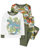 Carter's Four Piece Dinosaur 100% Snug Fit Cotton PJs Green