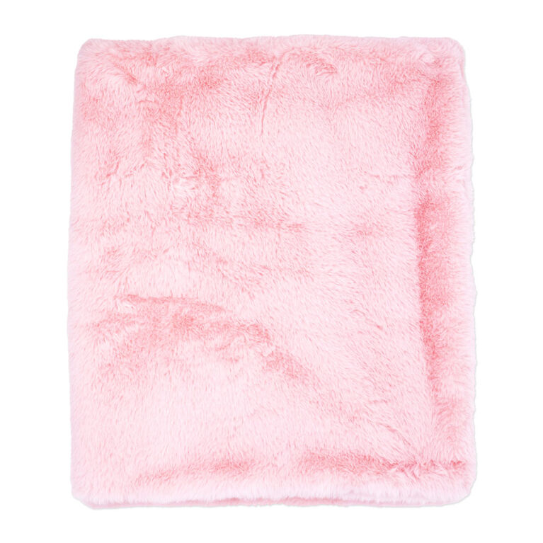 Amor Bebe Faux Fur Plush Blanket: Pink