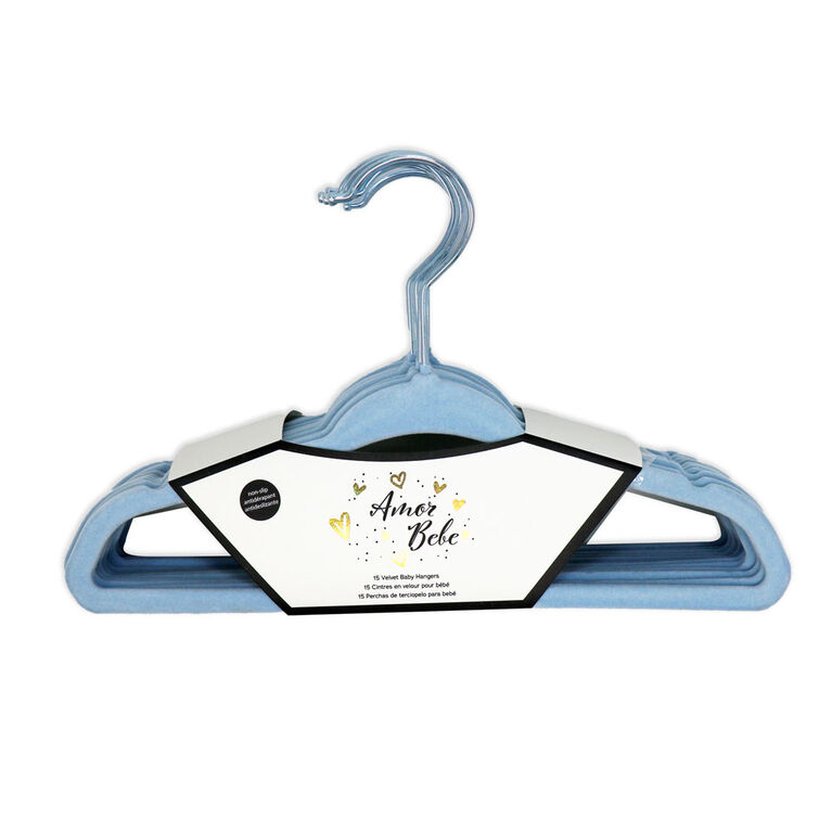 Amor Bebe Light Blue Hanger- Set of 15