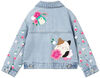Kids Squishmallows Flower Denim Jacket Blue Small