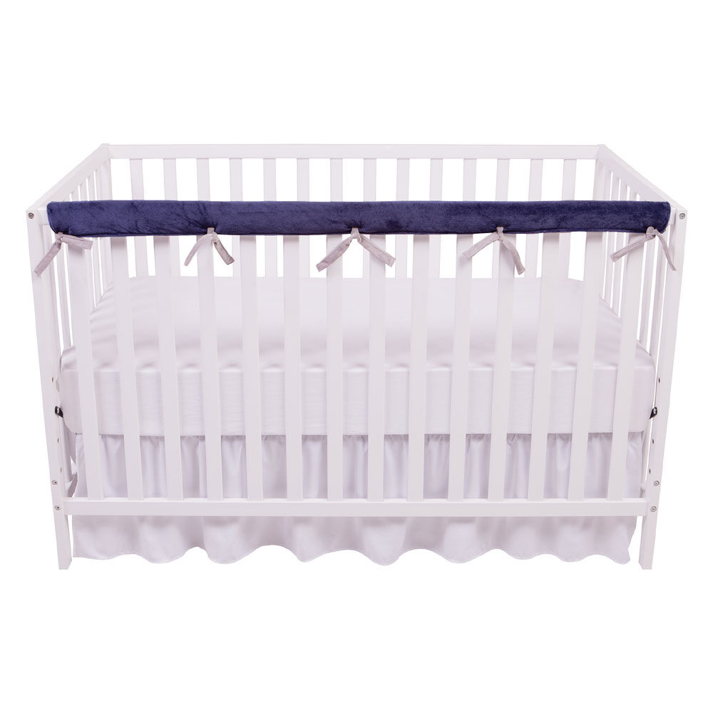 Navy blue crib rail cover store
