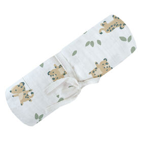 Cotton Muslin Swaddle/ Leopard