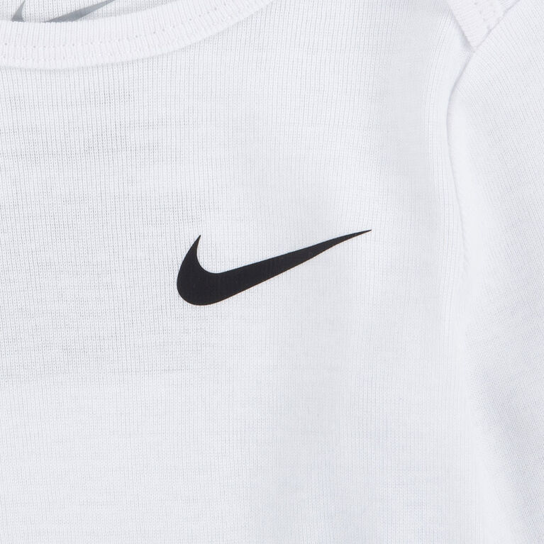 Nike 3 Pack Long Sleeve Bodysuit - Grey - 3 Months