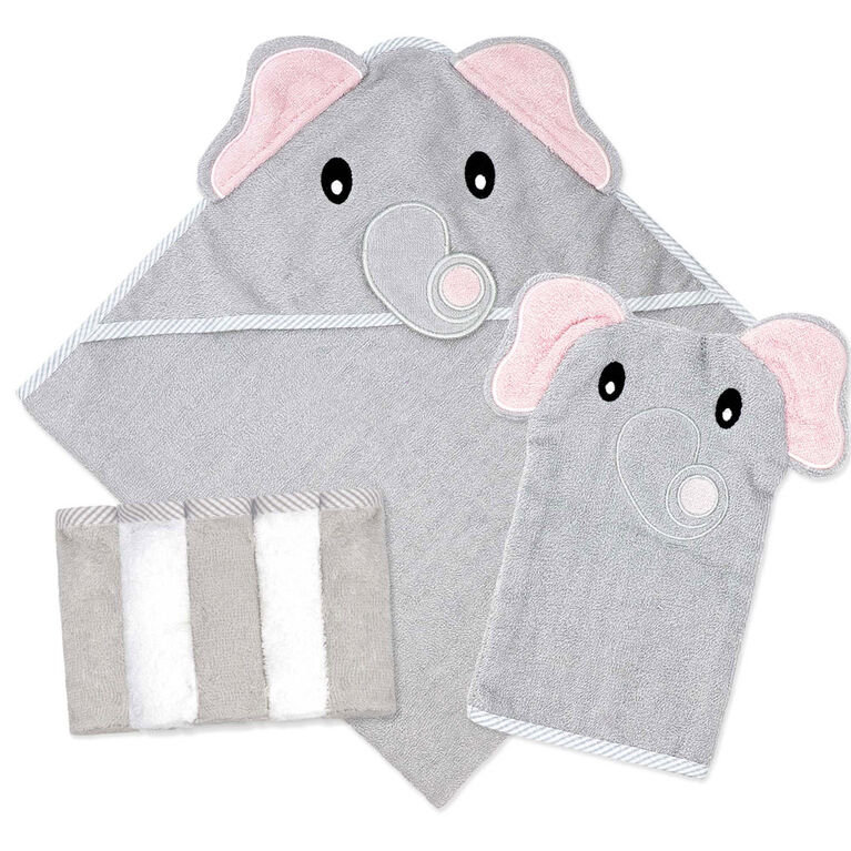 Baby Mode Signature 7 Piece Bath Set: Grey Elephant