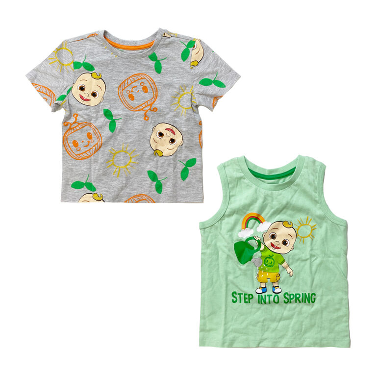 Bluey – Ensemble de t-shirts de printemps – Gris chiné – Taille 3T – Exclusif à Toys R Us