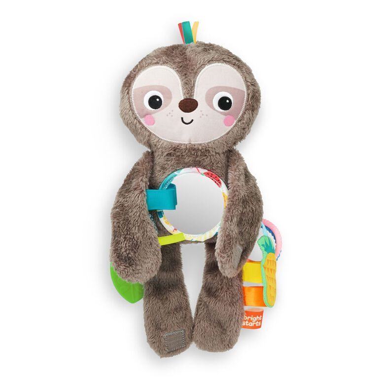 Bright Starts Slingin' Sloth Travel Buddy On-the-Go Plush Attachment