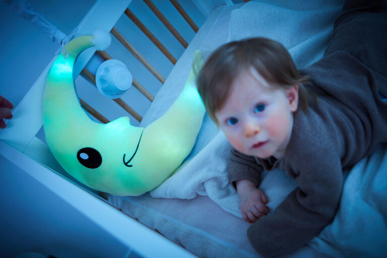 Around The Crib Kokoons Moon Plush Light and Melodie Ivory/Rose Smoke