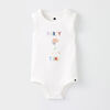 9-12m cache-couche sans manches - blanc