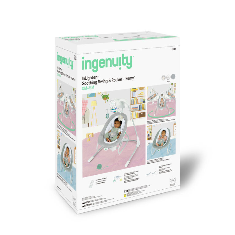 Balancelle apaisante et transat InLighten d'Ingenuity - Remy