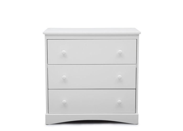 Delta Children Willow 3 Drawer Dresser With Changing Top Bianca