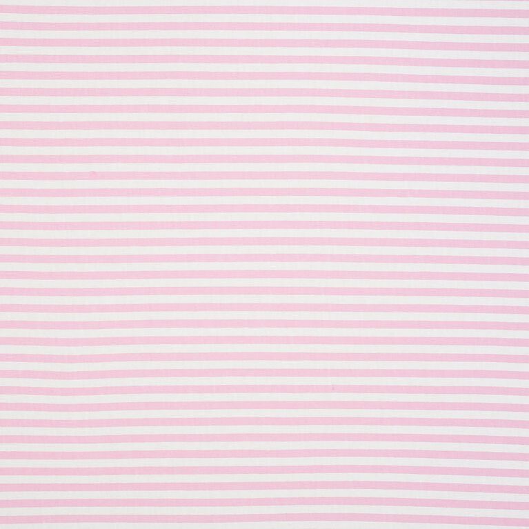 Gerber Organic Fitted Crib Sheet, Pink/White Stripe