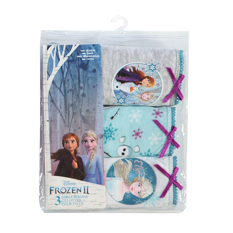 12-pk Disney Frozen II Underwear Briefs Girls 100% Cotton Multicolors SIZE  6 