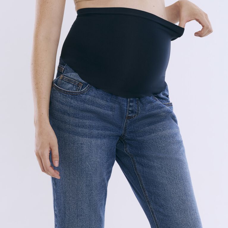 Motherhood - Secret Fit Over The Belly Slim Straight Leg Jean- Medium Wash - S