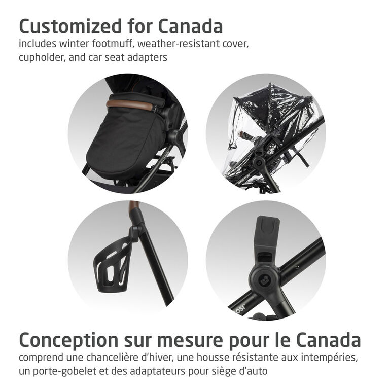 Maxi Cosi Zelia Luxe 5-in-1 Modular Travel System - Basalt Black