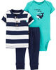 Carter's 3 piece Whale Set - 12 mois