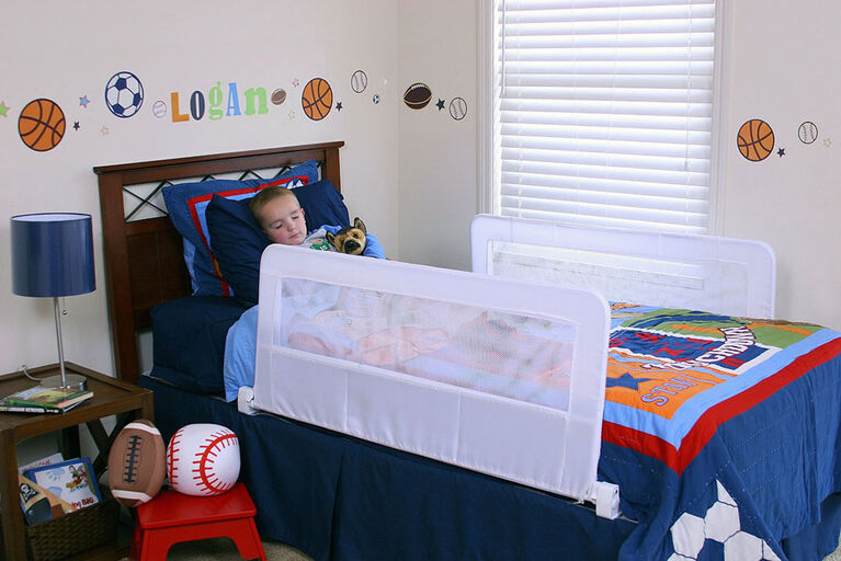 Regalo - Barrière de sécurité rabattable pour lit de bébé.