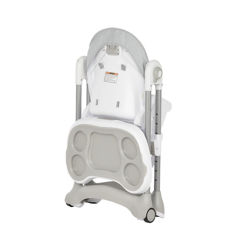 Solid Times Lightweight Portable Highchair-Grey