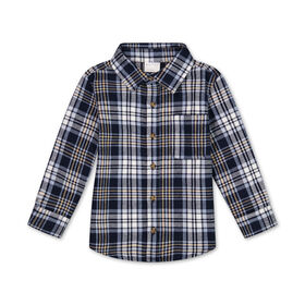 Rococo Flannel Shirt Blue 3/6M