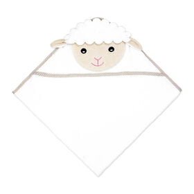 Baby Mode Signature Serviette &agrave; capuche en agneau ivoire