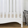 Savannah Baby Crib 4 Heights with Toddler Rail Pure White