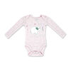 Naturelle 4 Pack Long Sleeve Bodysuit: Pink