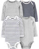 Carter's 4-Pack Striped Original Bodysuits Multi-Color - Newborn