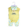 Sterling bébé Ensemble 3 pièces avec pieds : jaune soleil 6M