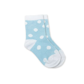 Chloe + Ethan - Toddler Socks, White Polka Dots, 3T-4T