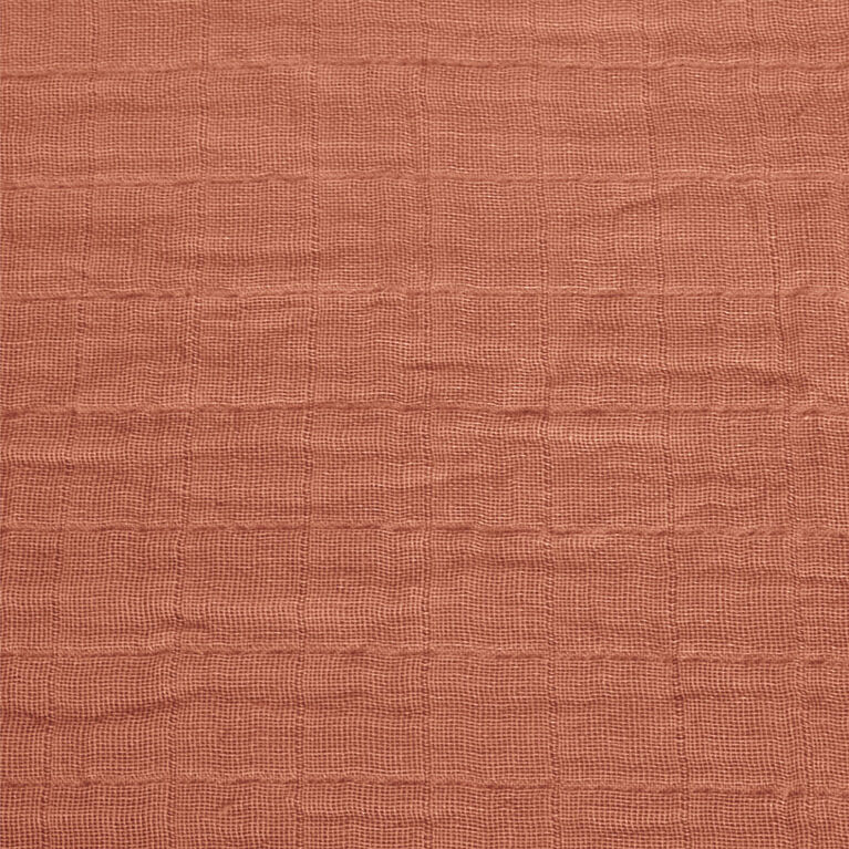 Perlimpinpin-Muslin fitted sheet-Cinnamon