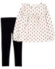 Carter's Two Piece Floral Jersey Top and Pant Set White 4T