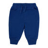 Baby Mode 3 Piece French Terry Jogger Set: Navy Stripe 6-9M