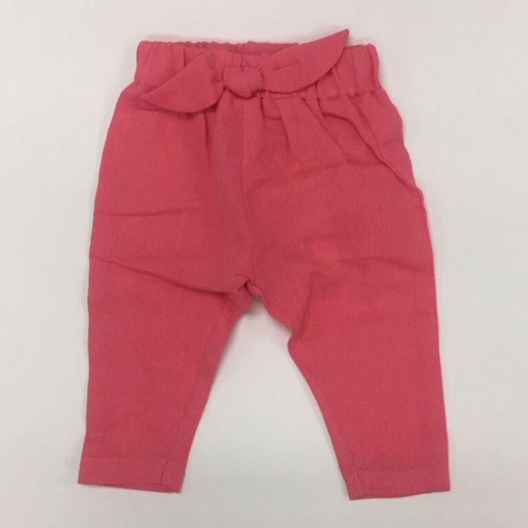 Coyote and Co. Fushia Pink Linen-look Pull on Pant - size 6-9 months