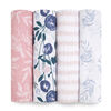 Languettes En Mousseline De Coton Aden + Anais Essentials Flowers Bloom, Lot De 4