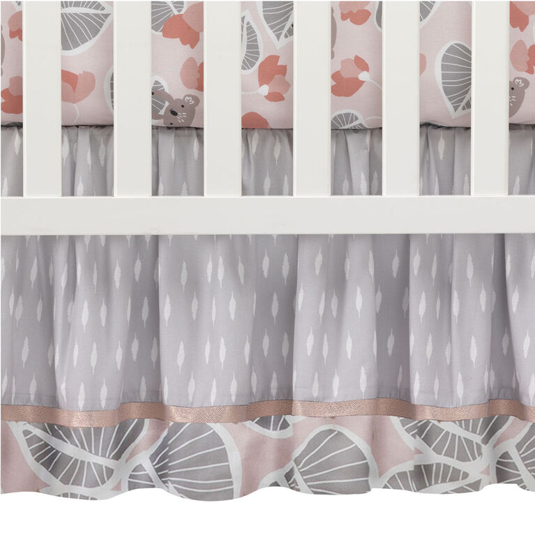 Lambs Ivy Calypso Jungle Animals 4 Piece Crib Bedding Set Pink