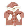 Rock a Bye Baby Cardigan en tricot véritable avec doublure en sherpa : rose, 6-12M