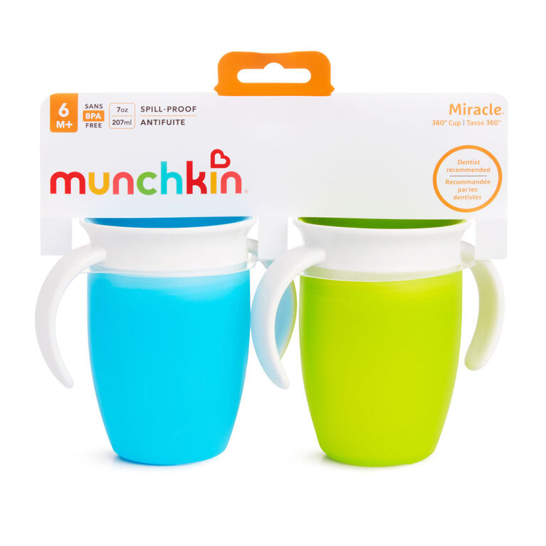 Munchkin Tasse Miracle 360° - Verte - 296 ml