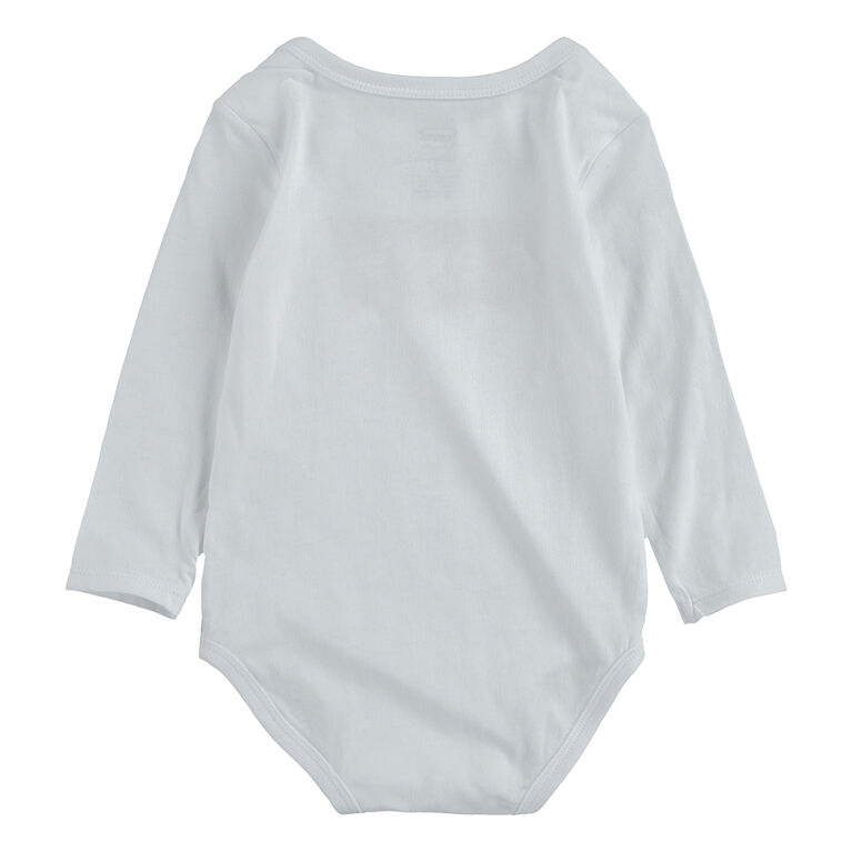 Levis Long Sleeve Batwing Bodysuit - White - Size 12 Months