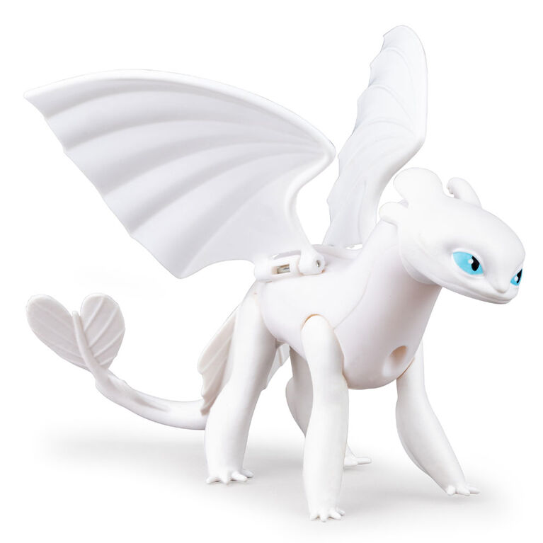 How To Train Your Dragon, Furie Nocturne blanche, figurine dragon avec pièces mobiles. Toys R