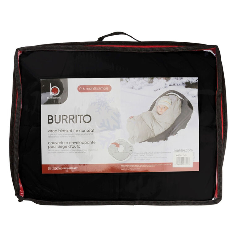 Burrito couverture enveloppante pour siège d'auto - Noir
