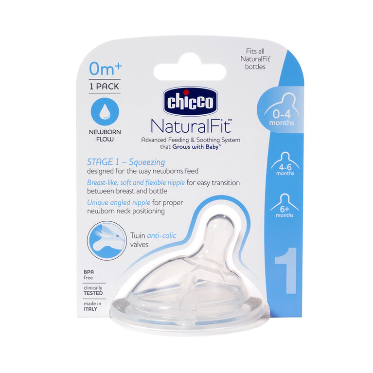 Chicco NaturalFit Nipple 0 Months+ Newborn Flow