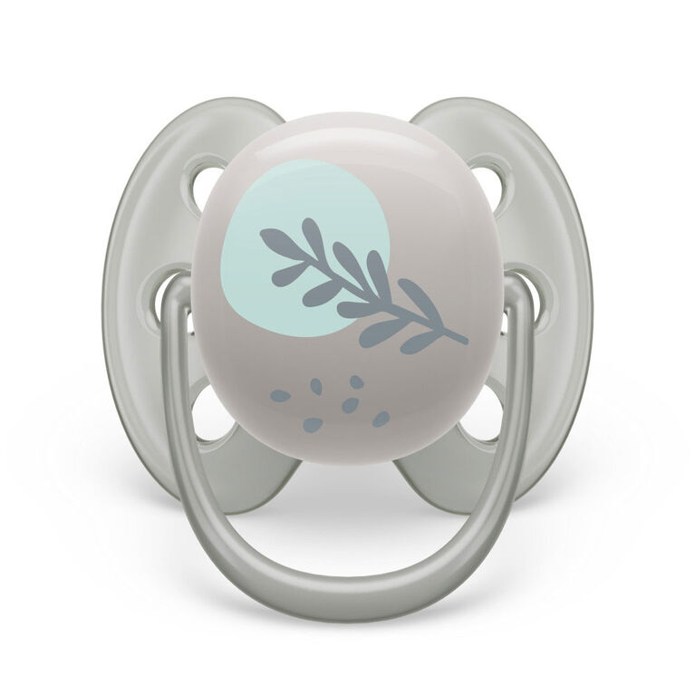 Avent Ultra Soft Pacifier  6-18m dove /leaf 2pk