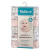6 Pack Washcloths Pink/Grey